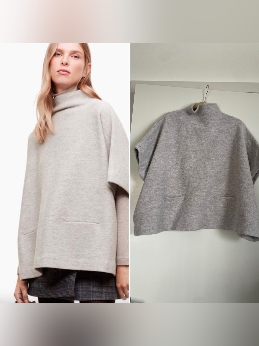 $185 Aritzia Wilfred Merino Wool Poncho